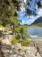 Tatra Mountains and Morskie Oko lake view in Zakopane, Poland © Karyna Volf