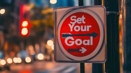 Set Your Goal Sign