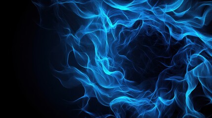 Fototapeta premium Ethereal Blue Swirls of Smoke and Light Creating a Dreamlike Abstract Background for Creative Projects