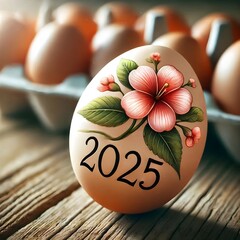 easter eggs on table