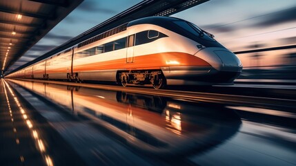 Fototapeta premium High-Speed Train Blurred Motion