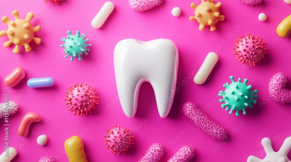 Aufkleber modern dental practices incorporate artificial intelligence to protect oral health. colorful represe