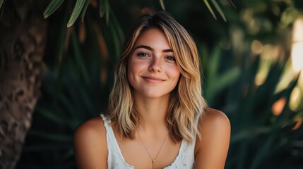 Fototapeta premium A woman entrepreneur explores cryptocurrency and sustainability, creating solutions that align innovation with environmental goals