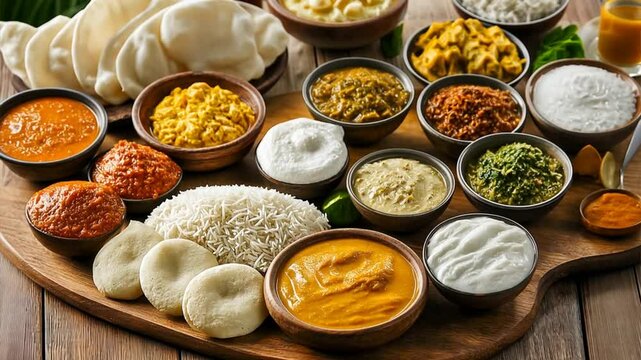 Traditional Sri Lankan Breakfast Spread