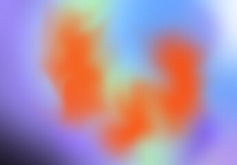Vibrant Harmony: The Fusion of Orange, Green, and Light Purple