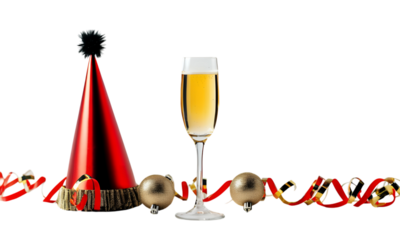 Celebrating New Year with Champagne and Festive Decor: A Toast to New Beginnings