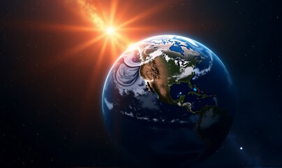 地球クローズアップアート