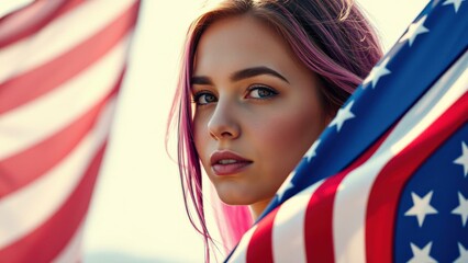 Patriotic Pride: A Portrait of Strength and Freedom