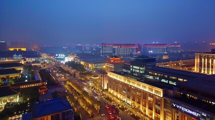 Obraz premium Night view of Chinese culture Tiananmen Square