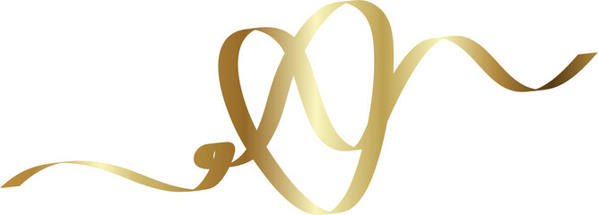 Gold heart ribbons, love, valentine, romantic