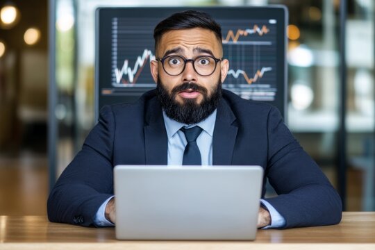A project manager calculating risks and costs, with a laptop and taskboard behind them