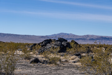 Pisgah Crater Volcano,  cinder cone / lava plain, Lavic Lake volcanic field, San Bernardino County,...