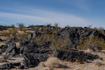 Pisgah Crater Volcano,  cinder cone / lava plain, Lavic Lake volcanic field, San Bernardino County,...