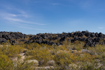 Pisgah Crater, Pisgah Volcano,  volcanic cinder cone / lava plain, Lavic Lake volcanic field, San...