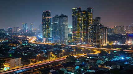 Obraz premium Smart city transportation smart city wirel