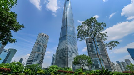 Fototapeta premium Urban buildings high-rise enterprises