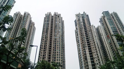 Fototapeta premium Urban buildings high-rise enterprises