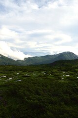 北アルプスの秘境雲ノ平の夕暮れ
