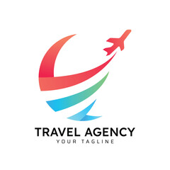 Obraz premium Travel Agency Logo Design Template