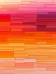 Obraz premium Abstract gradient design with layered colors transitioning from pink to orange.