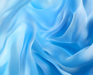 Obraz premium A smooth, flowing fabric in shades of blue, creating a serene and calming visual effect.