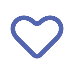 The image shows a simple blue pixel art heart shape against a muted gray background.