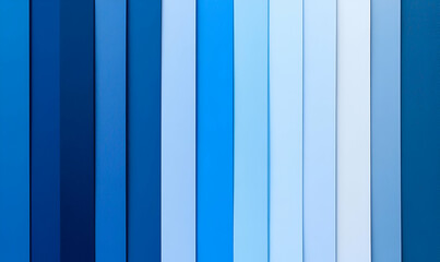 Fototapeta premium A collection of vertical blue panels in various shades, creating a gradient effect.