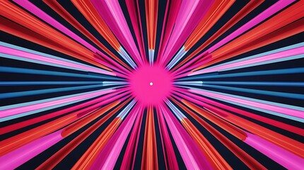 Fototapeta premium Burst of colorful explosive rays of light, bright illustration background