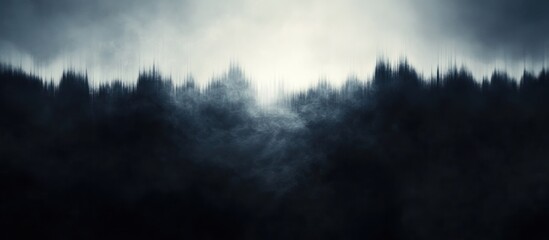 Obraz premium High-contrast soundwave with foggy effect, mysterious and moody,