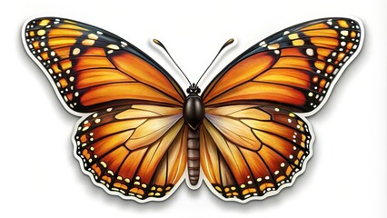 Fototapeta premium Butterfly Wing Sticker, delicate butterfly wings, colorful wings, beautiful wings, natural beauty