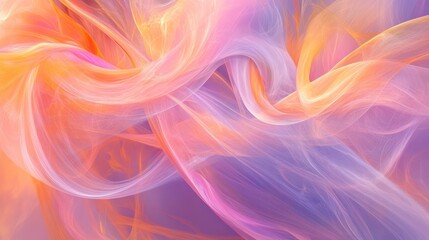 Obraz premium Abstract swirling colors in soft pastel hues