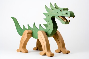 Fototapeta premium Wood Chinese Dragon dinosaur dragon animal.