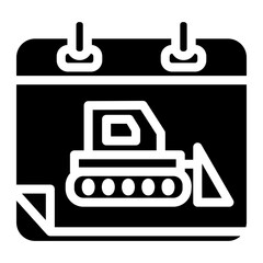 Fototapeta premium calendar Solid icon