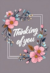 Elegant Thinking of You Floral Card Design for Heartfelt Messages