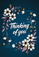 floral greeting card with flowers