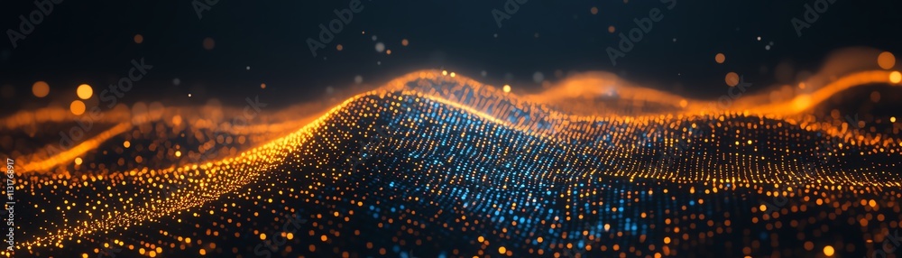 Poster 3d rendering of a telecommunication world map concept with digital dots and lines on a pixelated wor