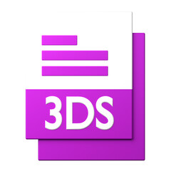 3DS File icon isolated on the white background
