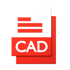CAD File icon isolated on the white background