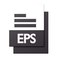EPS File icon isolated on the white background