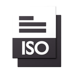 ISO File icon isolated on the white background