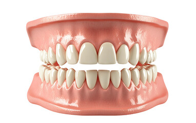 Obraz premium 3D Model of Human Teeth on Transparent Background