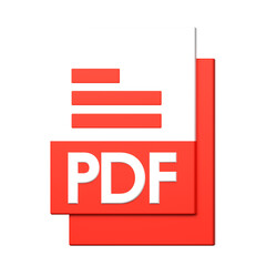 PDF File icon isolated on the white background
