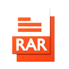 RAR File icon isolated on the white background