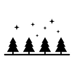 Fototapeta premium pine tree vector icon, minimalist pine tree