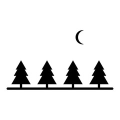 Fototapeta premium pine tree vector icon, minimalist pine tree