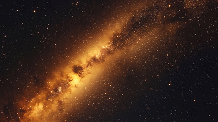 Fototapeta premium Starry sky abstract golden background. Starry. Illustration