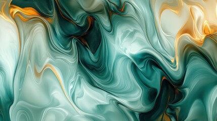 Obraz premium Abstract Teal and Gold Marble Texture