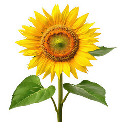 Fototapeta premium Isolated Beautiful Sunflower on White Background