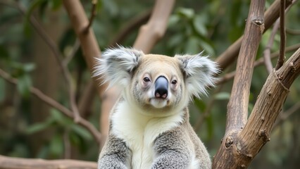 Obraz premium Adorable Koala in Natural Habitat: Perfect for Wildlife Lovers and Nature Enthusiasts