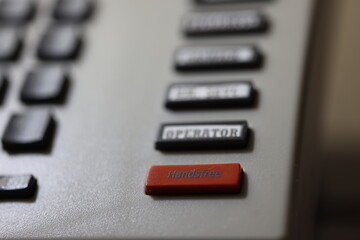 Phone Buttons in a Hotel, Handsfree red button